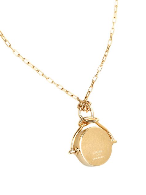 celine initial necklace|authentic celine necklaces.